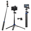 Kaitezenz Selfie Stick Tripod for Gopro Camera, 62" Extendable Tripod