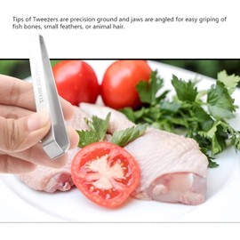 Zerodis Pinzas para Espinas de Pescado Pinzas Espinas Pescado Duraderas y Resistentes a la Corrosión con Material Acero Inoxidable 430 para Cocinas Caseras