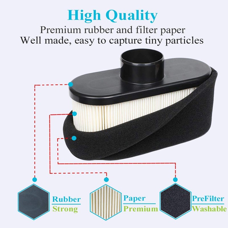 HOODELL 2 Pack 11013-7047 Air Filter with Pre Filter -