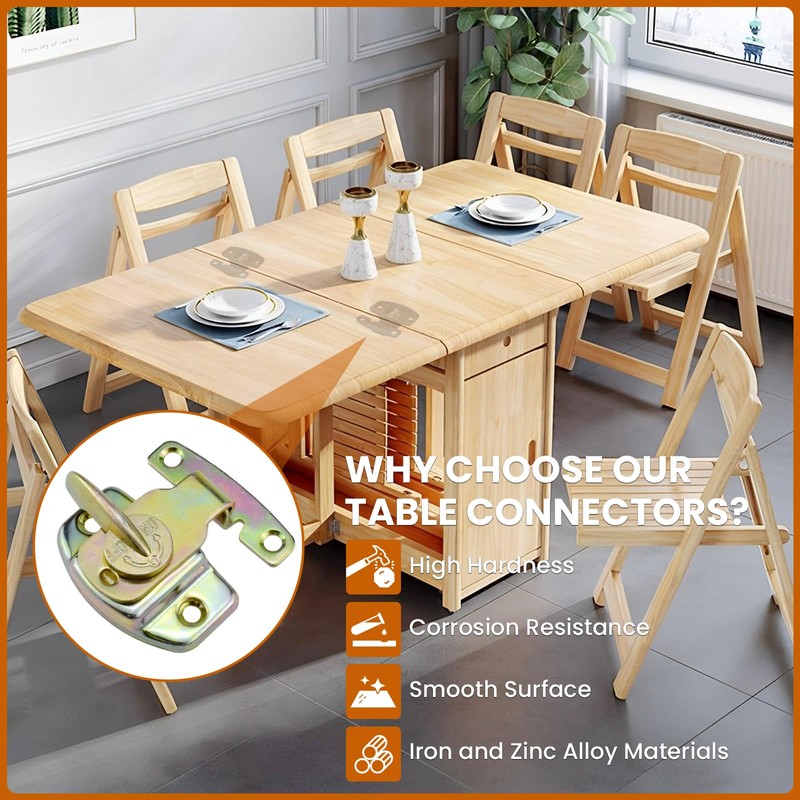ZIUZI 6 Sets Table Leaf Latch Lock Hardware Heavy Duty