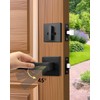 Tinewa 1 Pack Front Door Lock Set, Matte Black Exterior