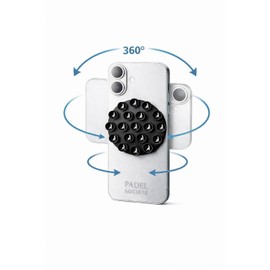 Magnetic Phone Mount for Padel and Tennis Courts, Strong Magnet, Industrial Suction for Glass