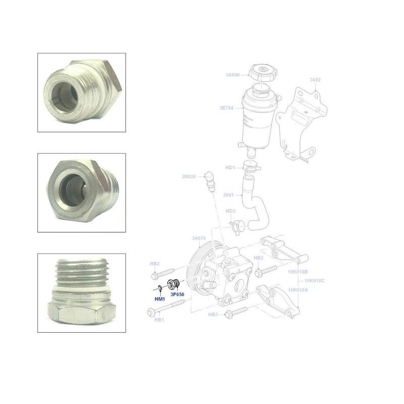 Power Steering Pipe Connector Nut Fits Ford Focus Fiesta Mondeo