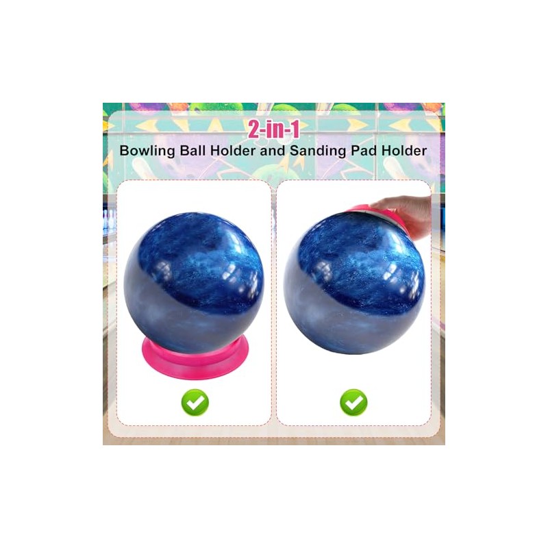 Universal Sanding Pad Holder for Bowling Balls – Comes with