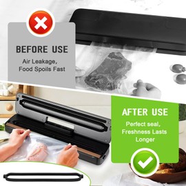 Vacuum Sealer Parts Replacement For Geryon E2900/E2901/E5700 Vacuum Sealer Gasket Food Sealer Gasket Replacement For Vacuum Machines Seal Parts(6 Pack)