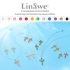 Linawe Cross Chain Cross Necklace Women's Simulated Diamond Birthstone Crystal