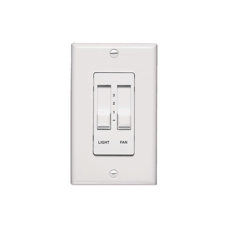 Quorum 7-1192-6, Three Speed and Light Dimming Wall Slide Control,