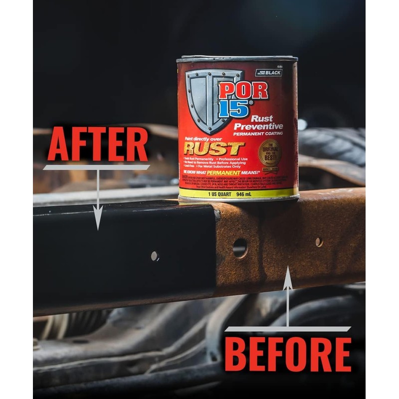 POR-15 Gloss Black Stop Rust Undercoating System, 3 Products, 32