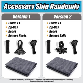 Amagenix 90% Sun Shade Cloth with Grommets, 3' x 8' Pergola Replacement Shade Cover Canopy Privacy Screen for Outdoor Patio Garden, Blue Gray (We Customized)