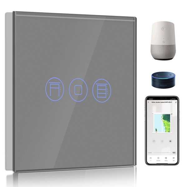 BSEED WiFi Smart Shutter Switch, Remote Control and Timer Function