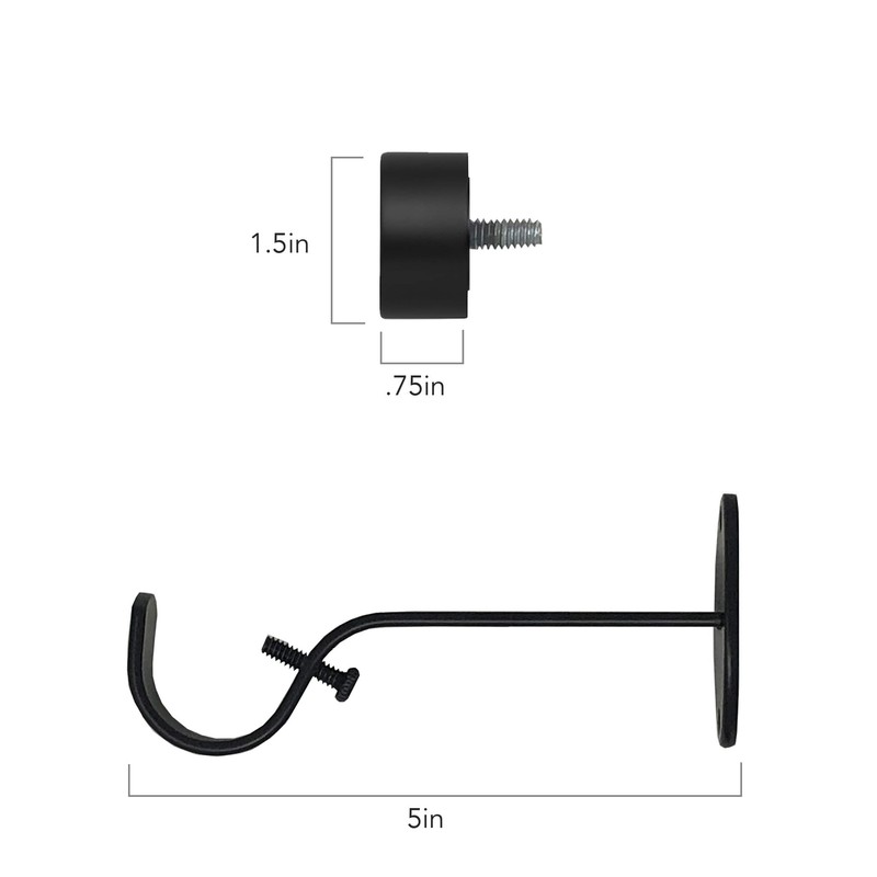 Elrene Home Fashions Serena Single Curtain Rod for Curtains and