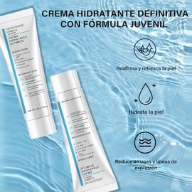 Crema Hidratante Facial, 2PCS Crema Hidratante con Niacinamide, Hidratante Calmante para el Rostro, Skincare Moisturizing, Reducir los Poros, Reparado