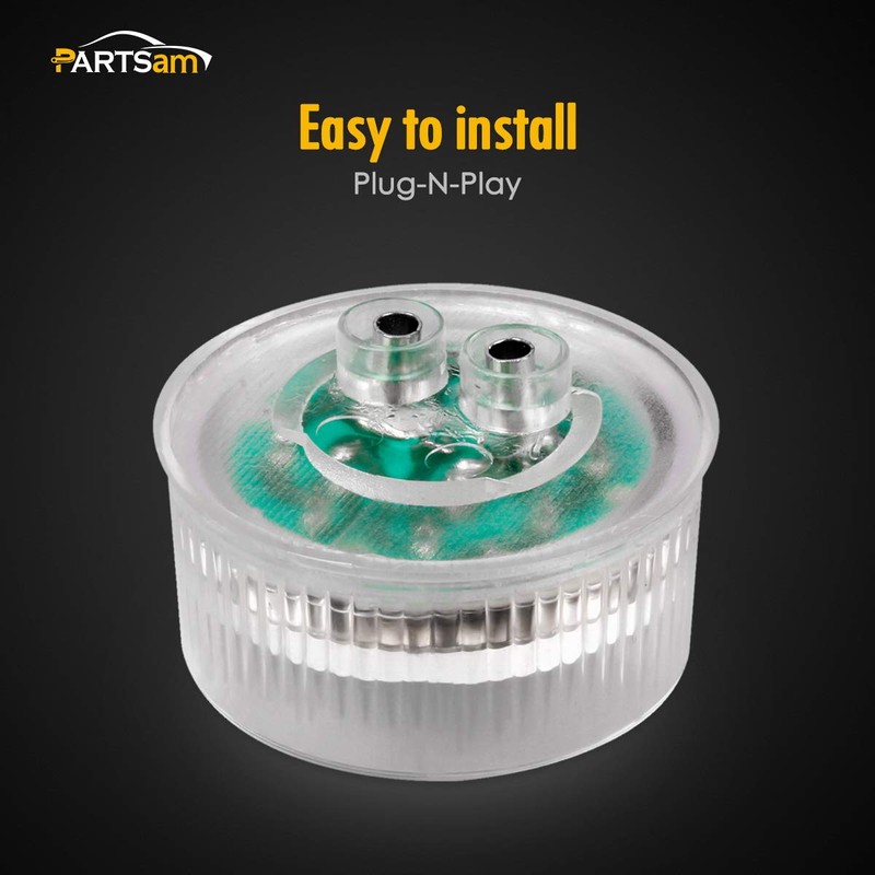 Partsam 10x 2" Round Amber Led Marker Clearance Light 9LED