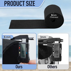 Timgle Boat Trailer Bunk Carpet Polyester Marine Carpet Boat Trailer Accessories Boat Trailer Parts Marine Trailer Padding for Outdoor Boat Trailers(Black,12 Inches X 118 ft)