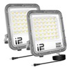 Willpower 2X 50W Flood Lights Outdoor,5000LM Bright Floodlight with Plug