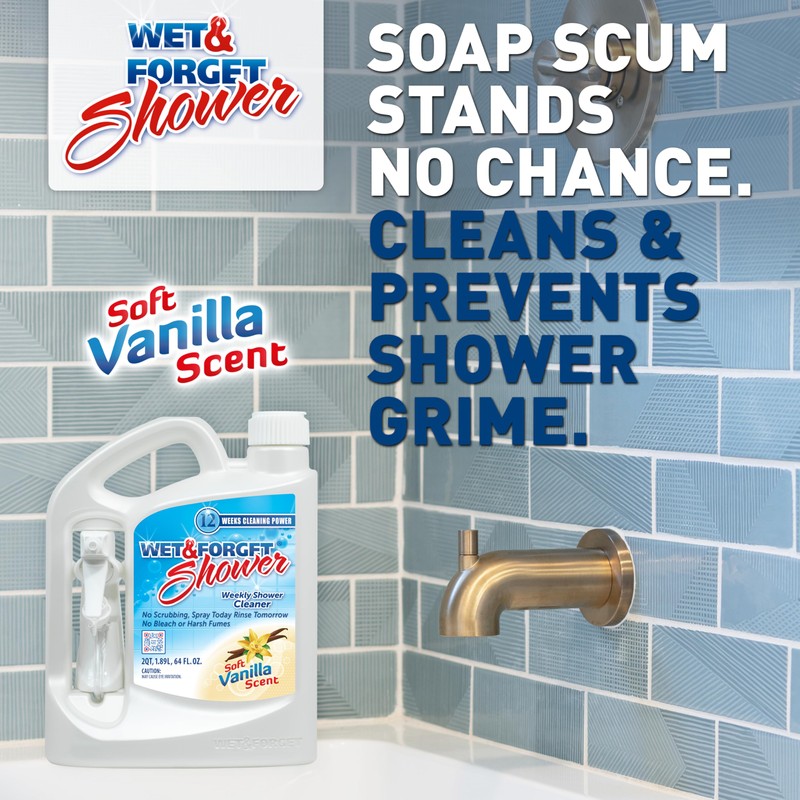 Wet & Forget Shower Cleaner Weekly Application Requires No Scrubbing,