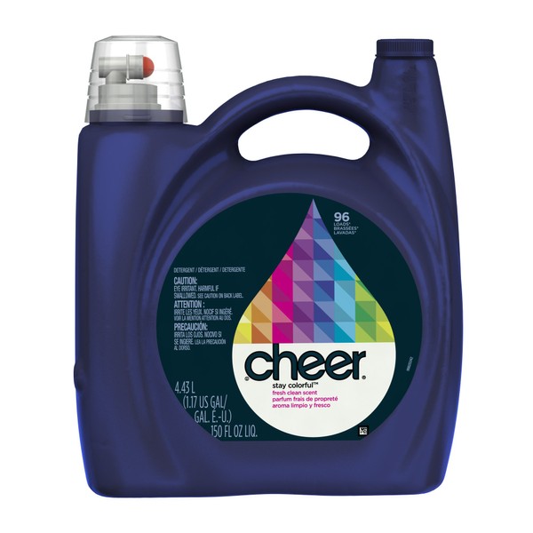 Cheer 2x Ultra Liquid Fresh Clean Scent, 96 loads, 150-Ounce Bottles (Pack of 2)(Packaging May Vary)