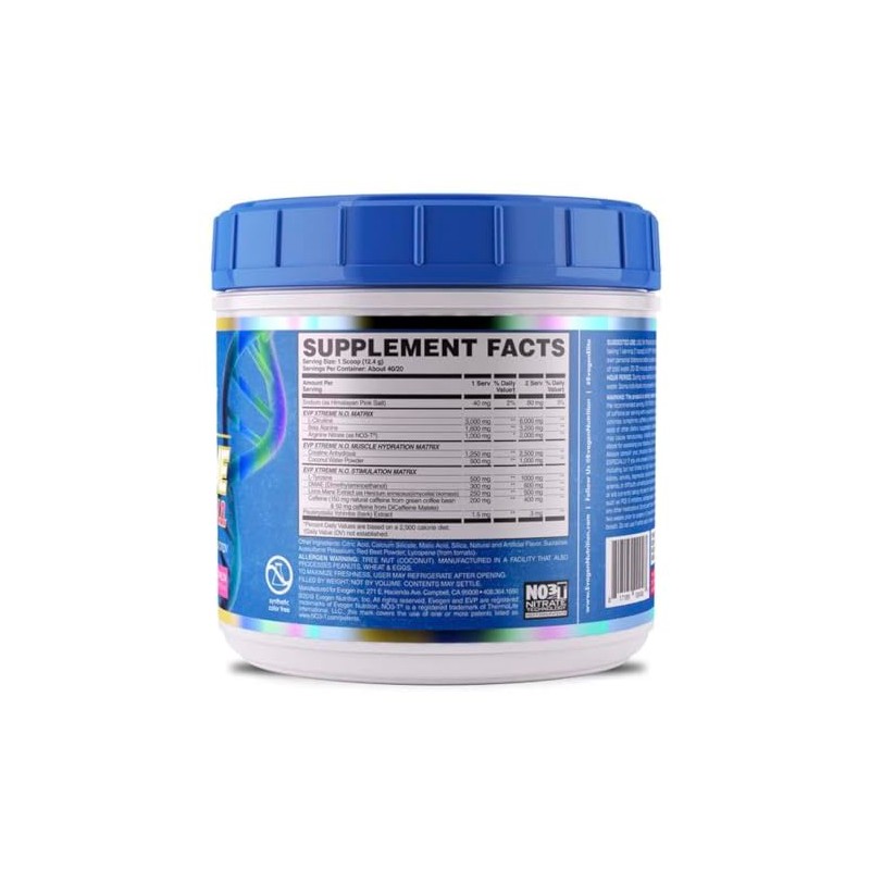 Evogen EVP Xtreme 40 servicios/Pre-entrenador/L-Citrulina/Beta-Alanina (WATERMELON)
