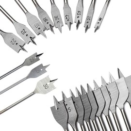 Flat Drill High-Carbon Steel Wood Flat Drill Set Woodworking Spade Drill Bits Durable Woodworking Tool Sets-45Mm