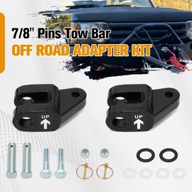 Xxamz BX88357 7/8" Pins Tow Bar & Off Road Bumper Adapter Kit Compatible With Blue Ox Avail BX7420, Ascent BX4370, Alpha BX7365, Aventa BX7445, Alladin BX4325, Allure BX7460P BX88296, BX88303, BX88304