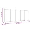 'vidaXL 5-Panel Room Divider in Anthracite - Foldable Fabric Screen