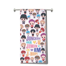 LEVLO Korean Group Army Kitchen Towel K-pop Army Members Fans Gift Army Members Name Tea Towel K-pop Lover Housewarming Gift (Army Towel)