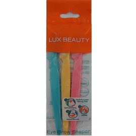 Lux Beauty Eyebrow Razors, Exfoliating Derma-planing Tool, Disposable Shaver with Cover for Women and Men Pack of 3