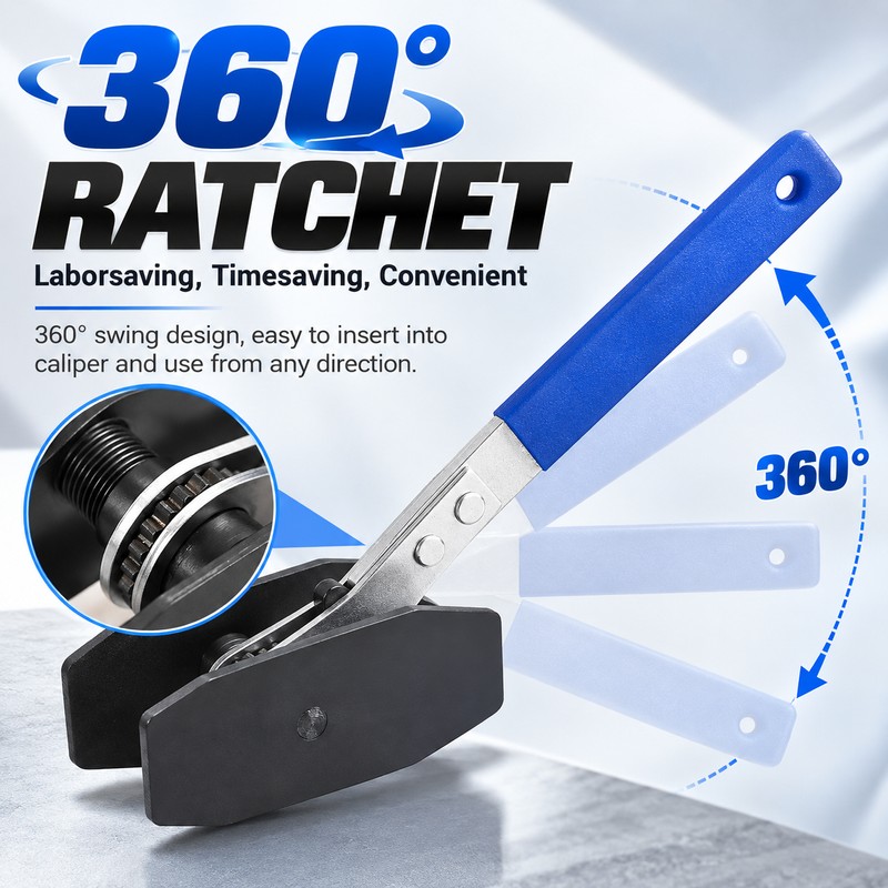 Blue Ratcheting Brake Caliper Piston Press Tool