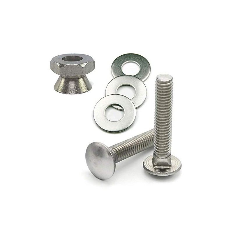 Stainless Steel Sign Mounting Hardware Carriage Bolt with Security Nuts