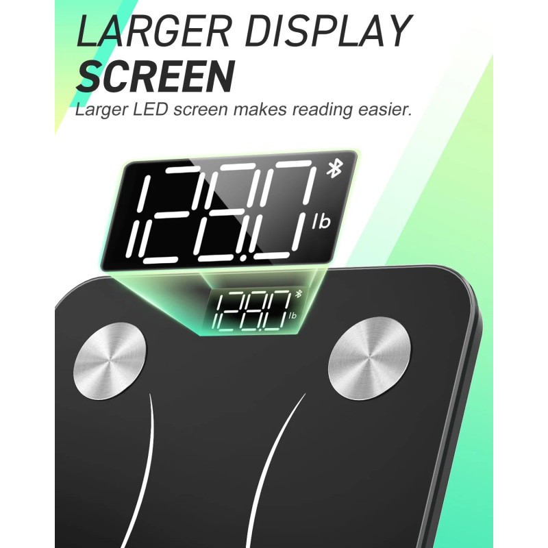 INSMART Smart Scale for Body Weight, Digital Bathroom Scale with