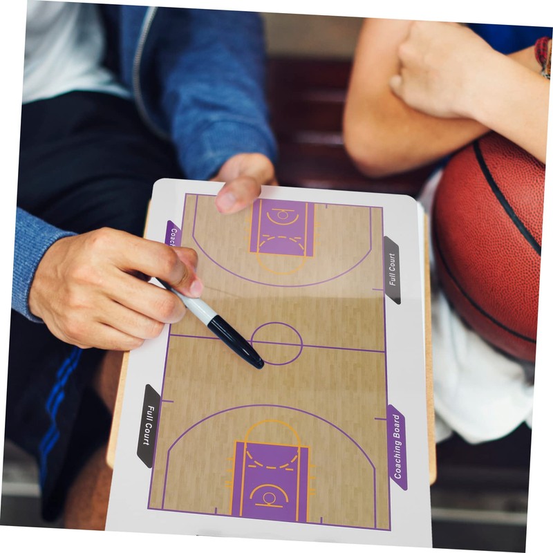 WHAMVOX Basketball Coaching Board Clipfolder Clipboard for Playbook Scorebook Portable