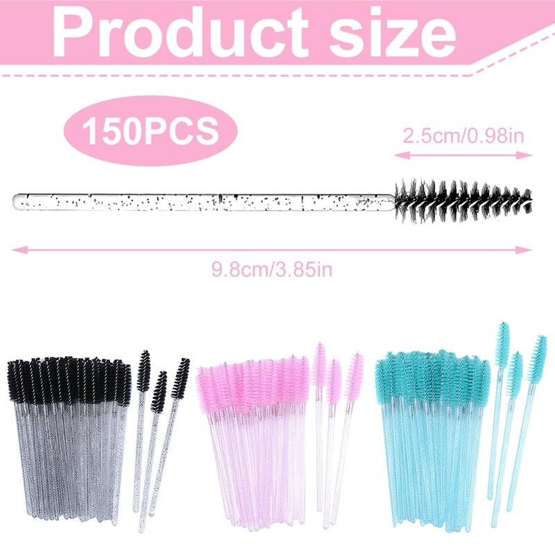 EIHI 150 Stück Wimpernkamm Makeup Tools Wimpernzange, Einweg-Mascara-Bürste, Mini-Wimpernbürste Wimpernkamm,