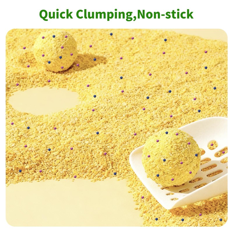HoneyGuardian Millet Cat Litter Fast Clumping, 100% Natural Ingredients Litter,