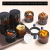 Lil Ray 4 oz Round Amber Glass Jar with Inner