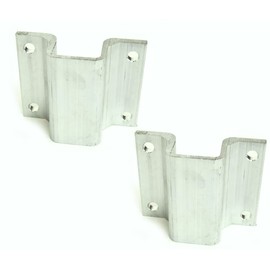 Sturdy Built 2 inch Aluminum Boat Trailer Hat Bracket Support for 3" Crossmembers - Set of 2