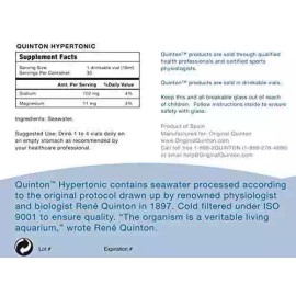 Undisclosed Quinton Hypertonic-Marine Plasma (30 glass ampules) AKA QuintEssential 3.3