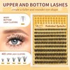 QUEWEL Lash Clusters Kit with Bottom Lashes, Cluster Lashes Kit