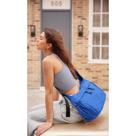 ODODOS 20L Crossbody Tote Bag Large Capacity Lightweight Hobo Shoulder Sling Bags for Gym Shopping Beach Travel, Lapis