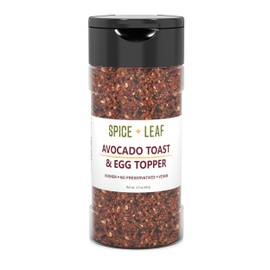 Premium Avocado & Egg Toast Topper by SPICE + LEAF - Vegan Kosher Pesticide Free Spice Blend Used to Give Avocado, Eggs, Salad and Fish a Pop of Flavor, 2.4 oz