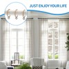 AMZSEVEN 44 Pack Curtain Rings with Eyelets, Metal Drapery Rings