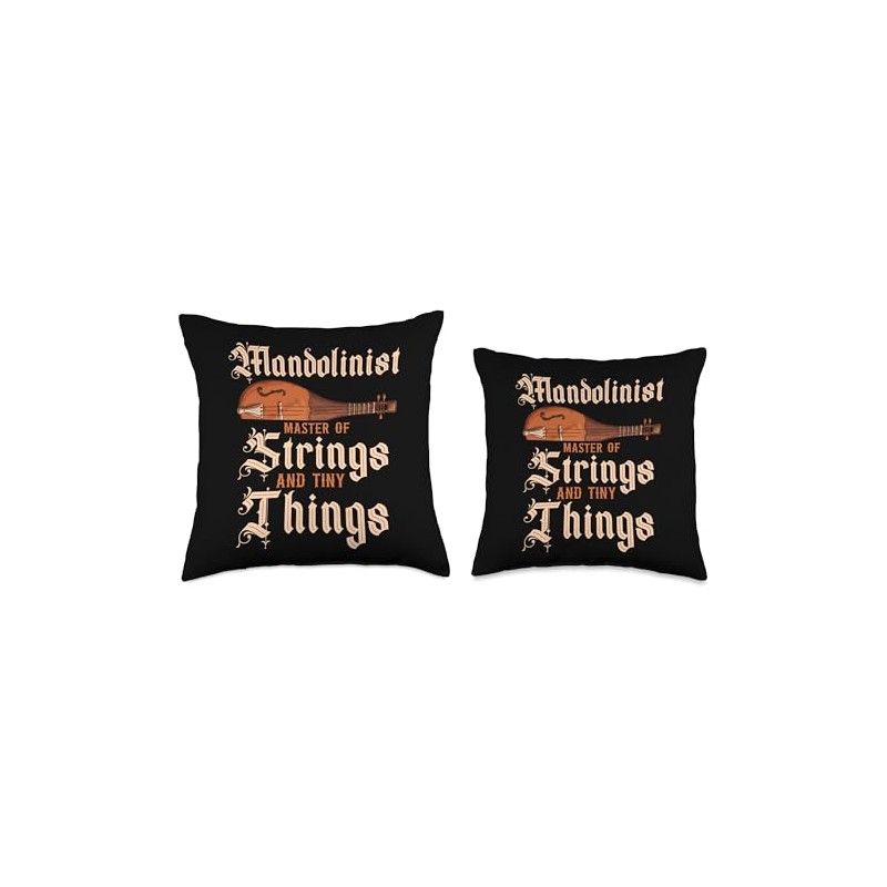 Mandolinist Master Of Strings And Tiny Things Throw Pillow
