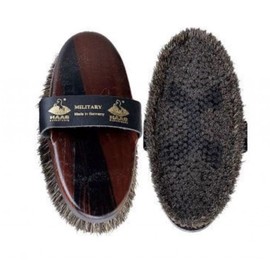 Wilhelm Haas Bürstenfabrik Inh. Stephan Vogel 4025589206915 Brush - Military - with Horsehair Longer Bristle Wreath and Leather Wrist Strap in Women's Size 200 x 85 mm