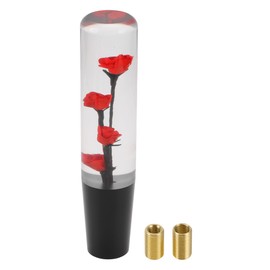 TUCKBOLD Car Shift Knob 20cm | Front Shift Lever Knob Universal for Automatic and Manual Vehicle Acrylic Red with 2 Adapter 1 Set
