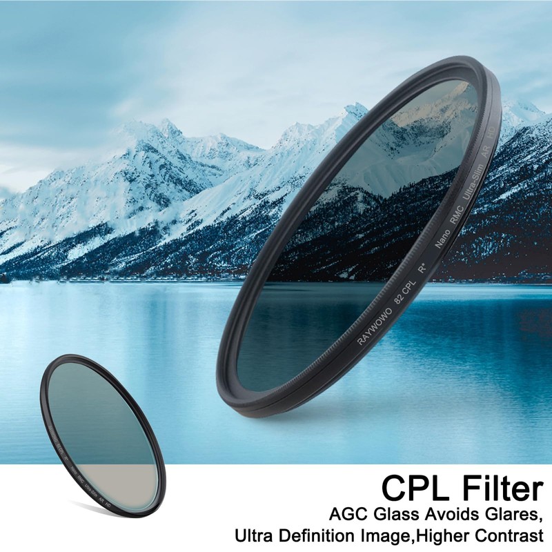 RAYWOWO 20 Layer Coated Circular Polarizing Filter(CPL), Nano Polarizer Filter