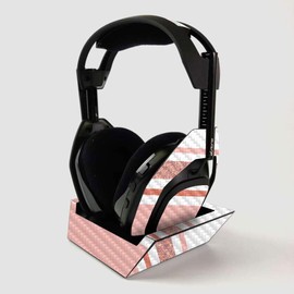 MightySkins Carbon Fiber Skin For ASTRO Gaming A50 Wireless Headphones + Base Station - Trendy Stripes | Protective, Durable Textured Carbon Fiber Finish | Easy To Apply | Made in the USA