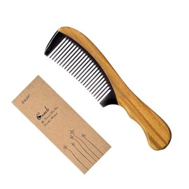 EQLEF Wooden Comb Hair Comb Horn Sandalwood Comb Anti-Static Natural Wooden Massage Combs Standard Teeth