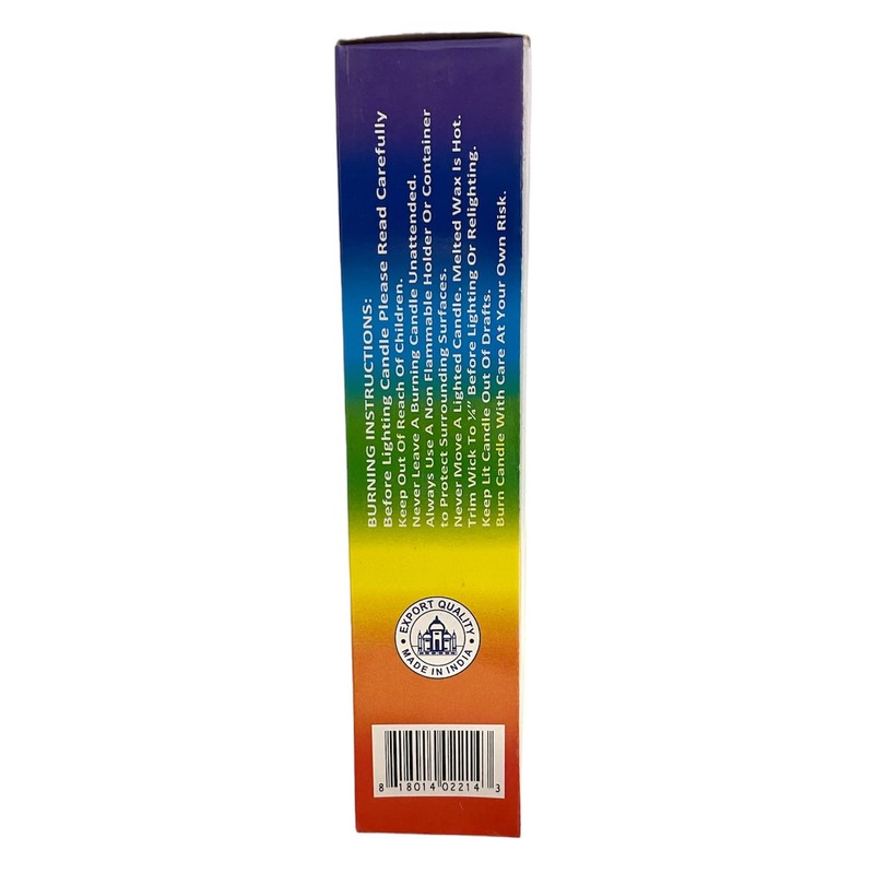 Govinda Premium Seven Chakras Layered Pillar Candle 1.5" Dia x