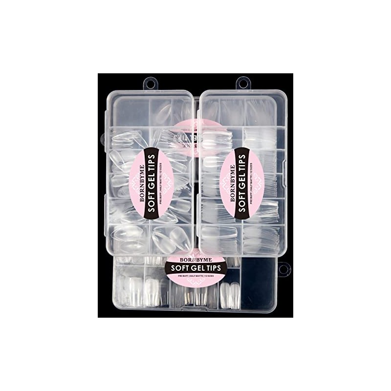 Puntas de Uñas Francesas Cuadradas Cortas, 120 Pzas Uñas Postizas