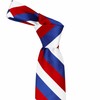 tiemart Striped Tie (Red, White and Blue Striped Tie)
