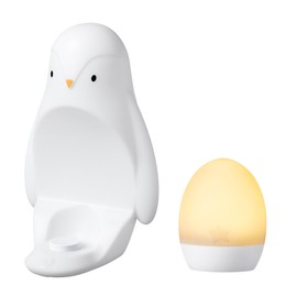 Tommee Tippee 2-in-1 Portable Penguin Nursery Night light with Portable Egg Light, Adjustable Brightness, USB-Powered
